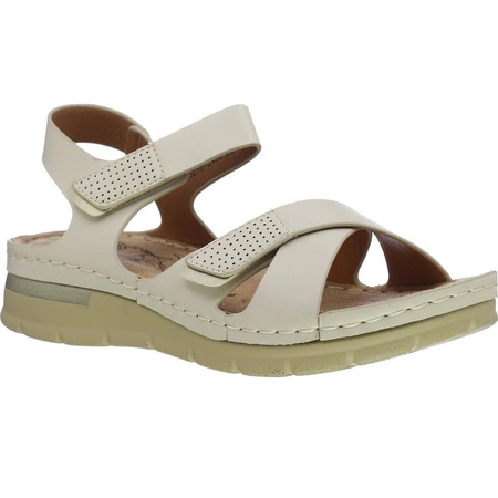 Damskie sandały płaskie na komfortowej podeszwie szyte Jezzi