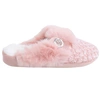 Różowe pakcie damskie po domu pantofle futerkowe zabudowane American