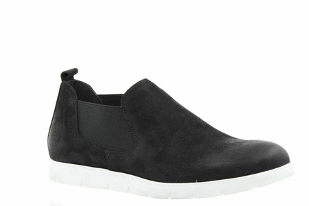 Czarne skórzane półbuty damskie Gino Fabiani 972 CH18