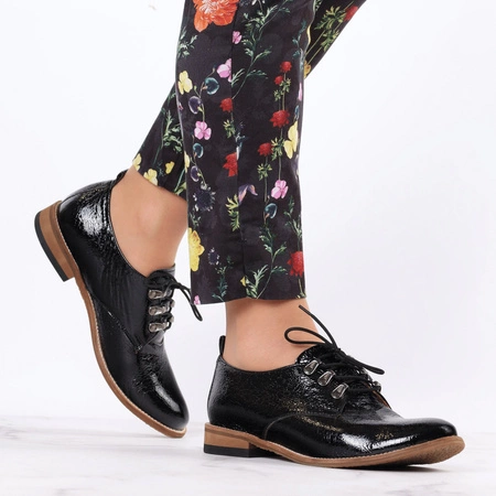 Półbuty damskie skórzane polskie oksfordy Gino Fabiani