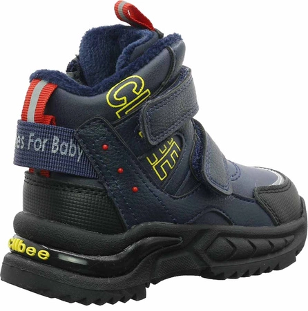 Granatowe trzewiki chłopięce buty zimowe małe rozmiary Clibee