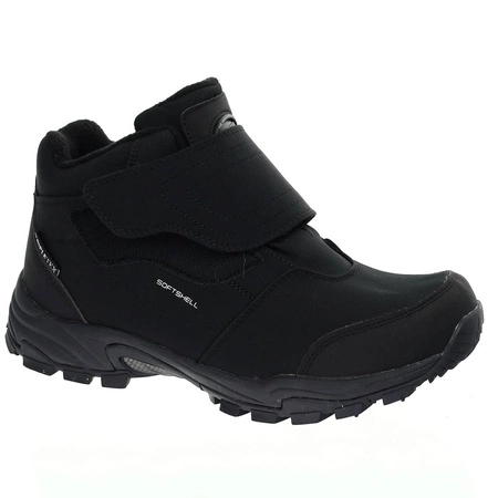 Czarne buty zimowe męskie na rzep wodoodporne American Club