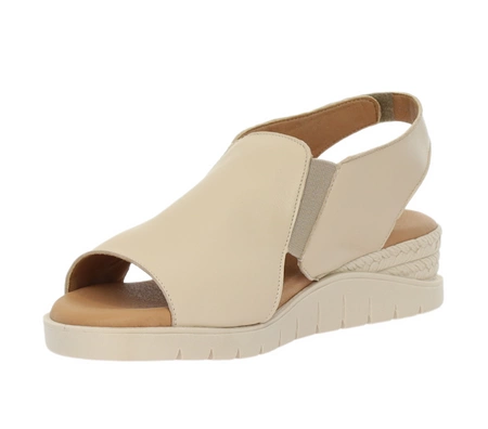 Eleganckie zdrowotne sandały skórzane na szerokie stopy tęgość H El Pimpi - Made in Spain