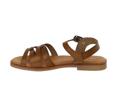 Hiszpańskie płaskie sandały skórzane rzymianki El Pimpi