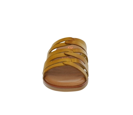 Skórzane klapki damskie płaskie Hiszpańskie El Pimpi