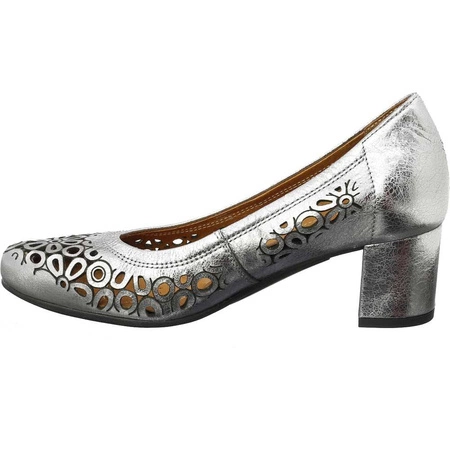 Półbuty skórzane damskie na obcasie Gino Fabiani