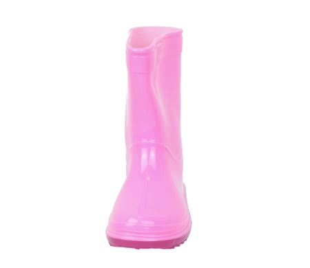 Różowe kalosze dziecięce dla dziewczynki wysokie gumowce