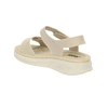 Lekkie beżowe sandały damskie z tkaniny regulowane na rzepy Jezzi