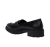 Czarne mokasyny damskie lordsy z klamrą Jezzi