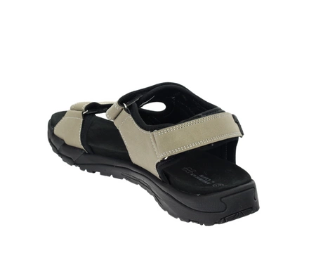 Męskie sandały na rzepy sportowe z czarną skórzaną wkładką American