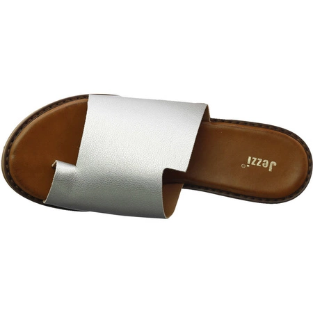 Srebrne japonki ekoskóra Jezzi