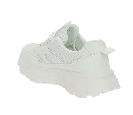 Białe sneakersy damskie na platformie adidasy NEWS