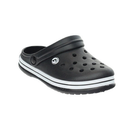 Dziecięce kroksy czarne dziurkowane American Club