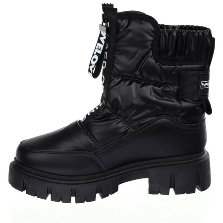 Modne śniegowce damskie czarne ciepłe botki Jezzi