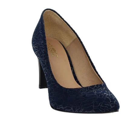 Eleganckie czółenka zamszowe na wygodnej szpilce Massimo Lucchesi