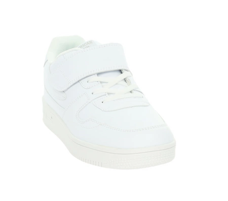 Białe adidasy na platformie na rzep American