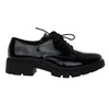 Czarne lakierowane półbuty sznurowane derby garniturowe od Daszyński