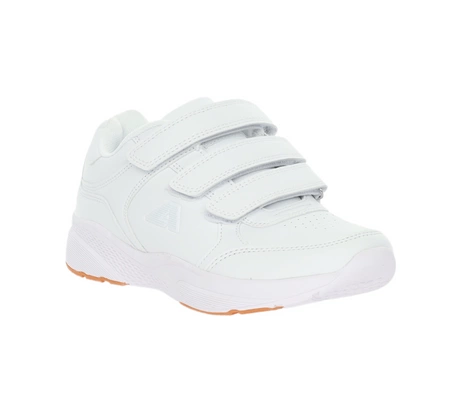 Białe adidasy damskie na rzepy z profilowaną, miękka wkładką American Club