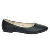 Czarne baleriny damskie z eko skóry miękkie Jezzi