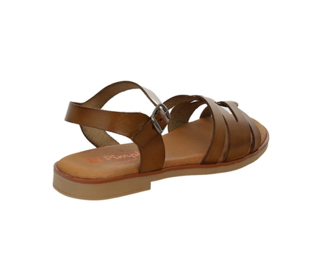 Hiszpańskie płaskie sandały skórzane rzymianki El Pimpi