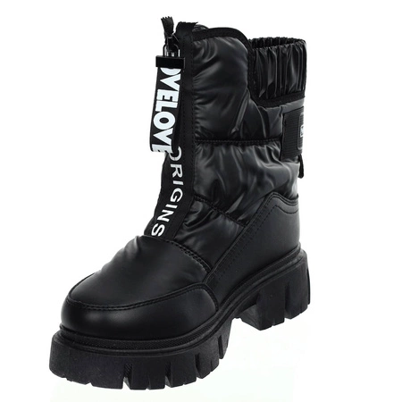 Modne śniegowce damskie czarne ciepłe botki Jezzi