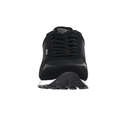 Czarne adidasy męskie lekkie i oddychające z wkładką MEMORY FOAM American Club