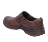 Brązowe skórzane półbuty męskie wsuwane garniturowe Activ