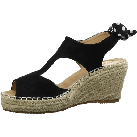 Sandały damskie na słomkowej koturnie Jezzi