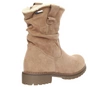 Ciepłe beżowe zamszowe botki na płaskiej podeszwie Jezzi