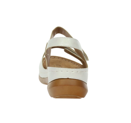 Srebrne eleganckie sandały damskie komfortowe Jezzi