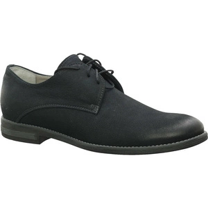 Półbuty skórzane męskie nobukowe garniturowe McBraun