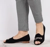 Czarne eleganckie baleriny z odkrytymi palcami od Azali