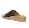 Skórzane czarne klapki na korkowej podeszwie Helios