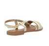 Beżowe płaskie sandały na cienkich paskach Jezzi