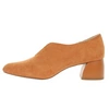 Pomarańczowe zamszowe czółenka zabudowane na obcasie Jezzi 