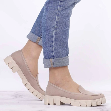 Cieliste lordsy damskie zamszowe Azali - Polski Produkt