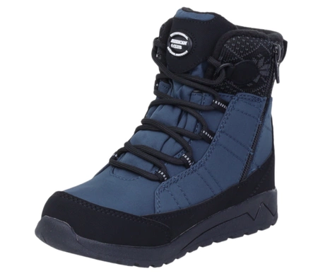 Granatowe śniegowce dziecięce porządne wodoodporne American Club