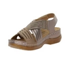 Brązowe sandały damskie komfortowe na grubej lekkiej podeszwie Jezzi