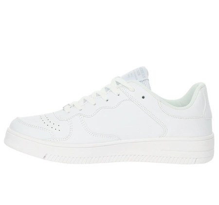 Białe adidasy z eko skóry na platformie sznurowane American Club