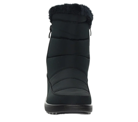 Ciepłe trzewiki zimowe damskie na zamek wodoodporne śniegowce UNISOFT