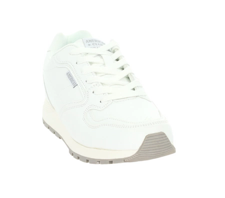 Białe adidasy damskie sznurowane American Club