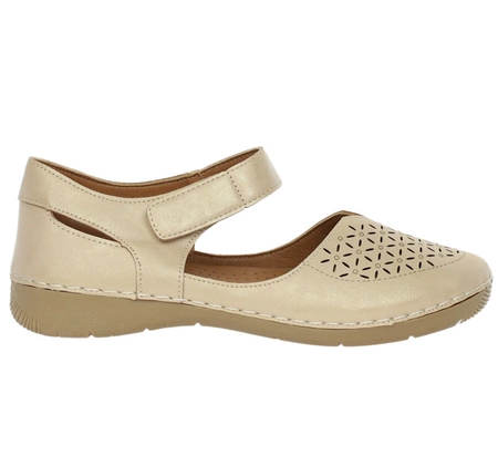 Komfortowe zabudowane sandały damskie zabudowane na rzep Jezzi