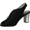 Czarne sandały damskie na obcasie zabudowana cholewka Jezzi