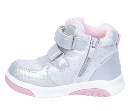 Ciepłe buty zimowe dla dziewczynki botki na rzepy tanie American