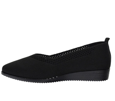 Komfortowe czółenka płaskie czarne oddychające UNISOFT