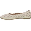 Beżowe balerinki damskie ażurowe kwiatki Jezzi