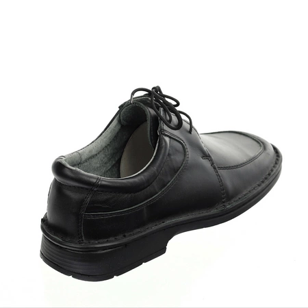 Skórzane buty garniturowe czarne półbuty męskie komfortowe Maximus