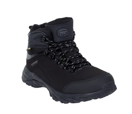 Czarne buty zimowe męskie chłopięce wodoodporne w rozmiarach 37,38,39,40,41 American Club