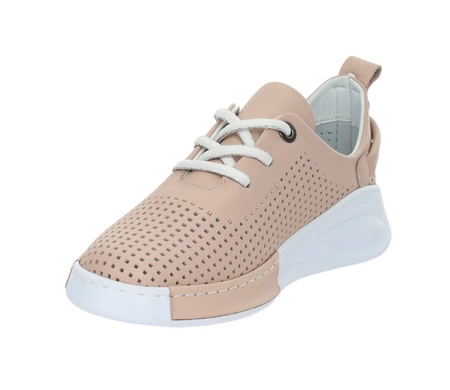 Ażurowe adidasy damskie ze skóry naturalnej eleganckie i komfortowe MODO