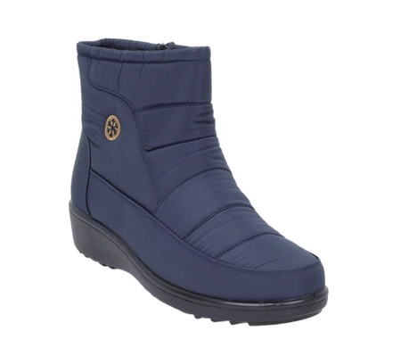 Ciepłe i eleganckie botki zimowe damskie na zamek śniegowce UNISOFT